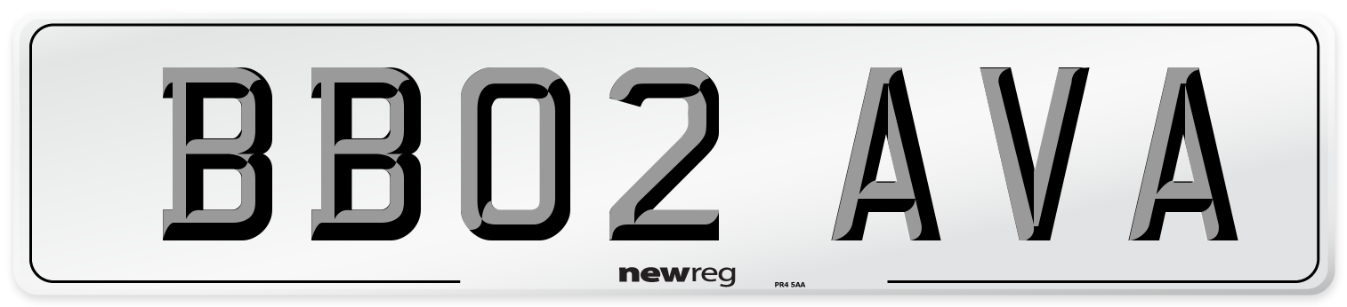 BB02 AVA Number Plate from New Reg